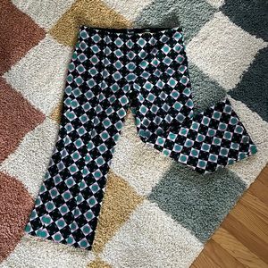 Maeve by Anthropologie geometric print, elastic waist, cropped pants